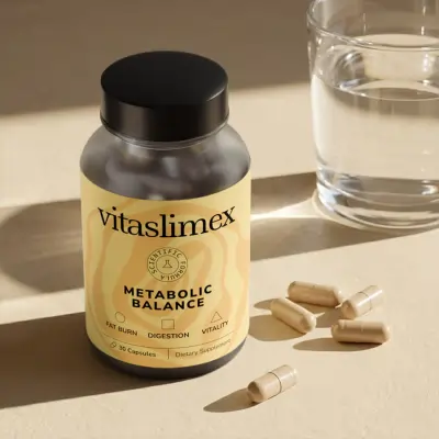 Flacon réel de VitaSlimEx avec capsules, tel qu’illustré sur la page produit